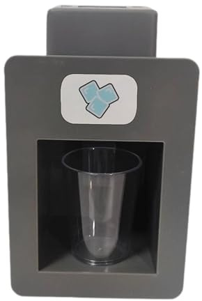 Perfeclan Pretend Play Ice Maker Ice Dispenser with Transparent Cup Educational Toy Kitchen Appliance Role Playing Develop Motor Skill