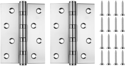 2 PcsCerniere per Legno Pesanti, Cerniere per Porte InterneCerniere a Molla per PorteCerniere Porte Acciaio Inox, Cerniere Pieghevoli a Sfera, Cerniera a Vite per Ante Finestre Cassetti (100x73x2mm)