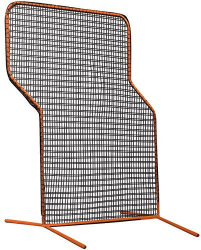 CHAMPRO Brute Heavy-Duty Steel Frame Baseball/Softball Pitcher's Z Screen Batting Cage Practice Net, 7'x 5’, ORANGE