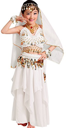 Astage Flicka kostym dansklänning mage halloween kjol T-shirt grimma kostym