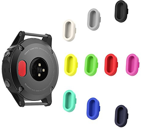 TOPsic Bouchons de Protection Anti-Poussière pour Fenix 6/6S/6X/6 Pro/6S Pro/6X Pro/5/5S/5X/Forerunner 245/935/945/45/45S, Vivoactive 4/4S, Venu, en Silicone Souple Bouchons du Port de Charge