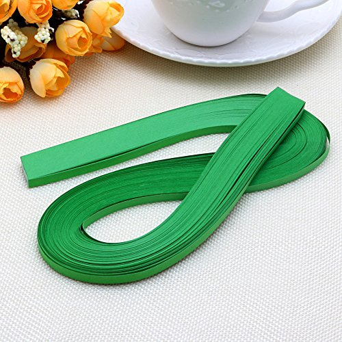 LDA Ottieni Fresco 120 Strisce di Carta per Quilling 5 mm Larghezza Tinta Unita Carta Origami Artigianato Fai da Te Striscia di Carta Monocromatica 5 mm Verde