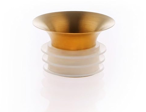 MAYU, Golden Pouring Spout Designed for Mayu Swirl Structured Water Carafe, Enhances Aesthetics, Smooth Pouring, Golden Stainless Steel & Silicone Seal, Dishwasher Safe, Modern Minimalist Design