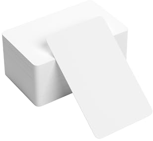 100 Karteikarten Blanko Visitenkarten - Papier Karten in 88x55mm, 250 g/m² Spielkarten, Lernkarten, Memory, Visitenkarten Papier für Lernen Gedächtnis - Memokarten, Notizkarten, Lesezeichen in Weiß