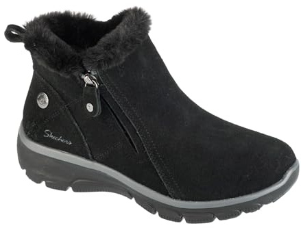 Skechers Easy Going - High Zip 2 168042-BBK, dam, vinterskor, snöstövlar, svart mocka/fur/trim, svart, 39 EU