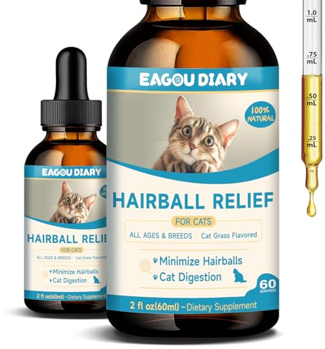 Alivio Bolas Pelo Gato - Remedio para Bolas Pelo Gatos, Salud Digestiva, Piel y Pelaje, Control Bolas Pelo Gatos con Probióticos, Fibra, Lisina, Vitaminas, Tratamiento para Bolas Pelo Gato - 60 ml