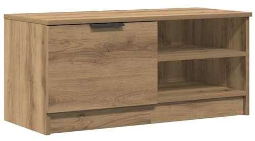 vidaXL TV-Schrank Artisan-Eiche 80x35x36,5 cm Holzwerkstoff, TV-Ständer, TV-Bank, Fernsehschrank, TV-Board, TV Sideboard, Fernsehtisch, HiFi-Schrank