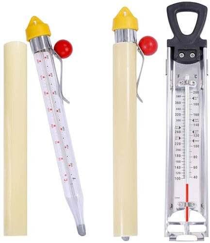beinkmake 3Pcs Candy Thermometer with Pot Clip Stainless Steel Instant Read Cooking and Sugar Temperature for Jam Making Food Sugar Deep Frying