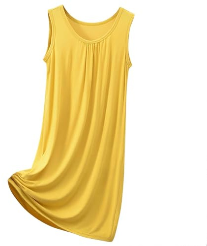 KUIH Negligees for Women UK Cotton Sleeveless Nightdress Soft Comfy Loungewear V Neck Sleep Dress Ladies Nighties Nightgown Women's Nightwear Plus Size Night Shirts for Women UK