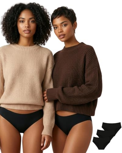 Mutande Mestruali Donna Senza Cuciture | Seamless Invisibili Effetto Seconda Pelle | 4 Strati Ultra Assorbenti & Bordi Rinforzati Anti-Perdite | Lavabili Riutilizzabili Ecologiche OEKO-TEX (Set da 3)