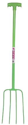 Red Gorilla Unisex's Tubular Manure Fork 4 Prong T-Grip, Pink, Regular