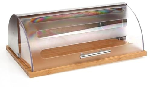 Paris Prix FIVE Simply Smart - Boîte à Pain Bambou & Inox 39cm Naturel