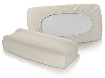 Fleuresse vital Comfort Kissenbezug, 96% Baumwolle, 4% Elasthan, Porzellan, 24.4 x 15.2 x 1.2 cm