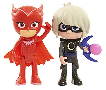 Giochi Preziosi – Set 2 personaggi 7.5 cm pyjamasques – Modello casuale, pjm19, Modelli/Colori Assortiti, 1 Pezzo