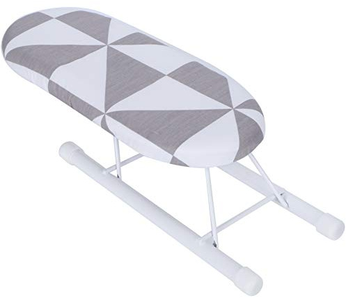 Mini Ironing Board for Clothes, Foldable with Sleeve Stiffener, Portable Collar Cuff Press, Space Saving Design with Heat Rest Plate