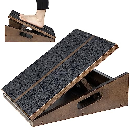 Profi Slant Board, Verstellbarer Wadendehner, 5 Positionen (200 KG Kapazität), Waden-Strecker, Mobilisationskeil zum Dehnen, Beinstrecker, Wadenstrecker