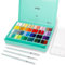 ABEIER HIMI Gouache Paint Set, Twin Cup 48 Colors x 12ml/0.4oz with 3 Brushes & a Palette, Non-Toxic, Jelly Guache Paint for Canvas and Watercolor Paper - Perfect for Beginners, Students, Artists