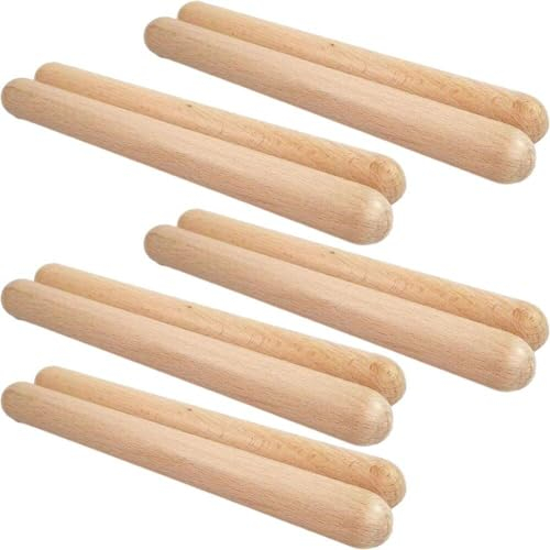 5 Paare Kinder Rhythmus Stöcke Musik Lummi Sticks Klassische Holz Claves Musical Percussion Instrument Sticks