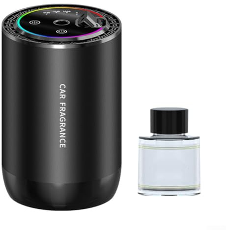 Diffuseur de désodorisant de voiture avec lumière, pour voiture intelligente pour diffuseur Aroma avec 50 ml de parfum, diffuseur d'huile pour voiture Aroma, humidificateur pour la maison et le bureau