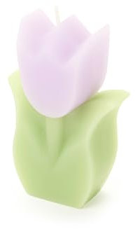 NUVOLE DI STOFFA Candela Tulipano Pasquale in Cera Dorothy 6x2.5x9.5 cm 3 Varianti(1pz) Viola