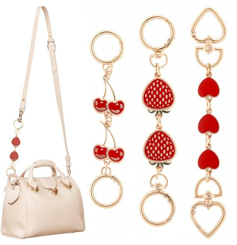 Taschenkette Silber 3 Stück Taschen Extender Metall Kurze Taschengurte Taschen Verlängerungskette Taschenverlängerungskettenriemen, Taschenverlängerungskette, kurz Charm Taschenketten, Ersatzkette