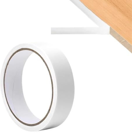 Cinta autoadhesiva de melamina de 2 cm x 10 m para bordes de muebles, impermeable, cinta blanca para reparación de gabinetes, restauración de muebles, bordes de muebles de bricolaje