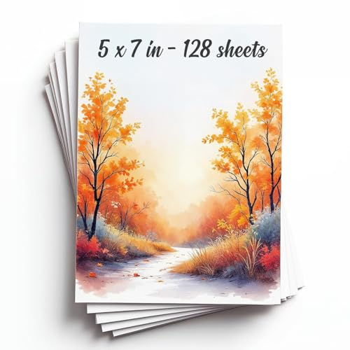 Aquarellpapper-block 5 x 7 tum 128 ark 300 g/m² bomull