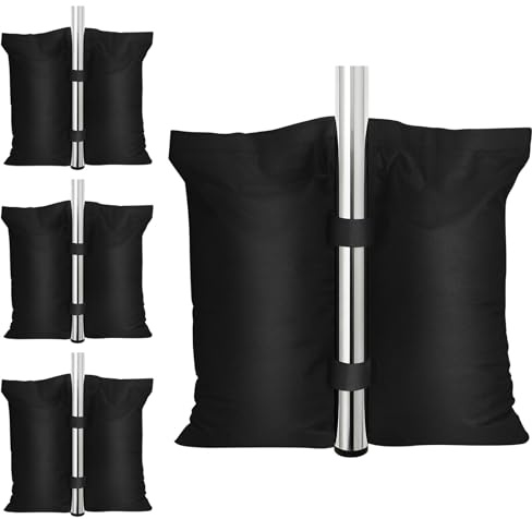 Pavillon-Gewichte, 4 Stück, Sandsäcke, Zelt-Sandsäcke, 600D, robuste Sandgewichte, Tasche für Pavillon, Beingewichte, Tasche für Pop-Up-Pavillon-Zelte, Baldachin, Regenschirm