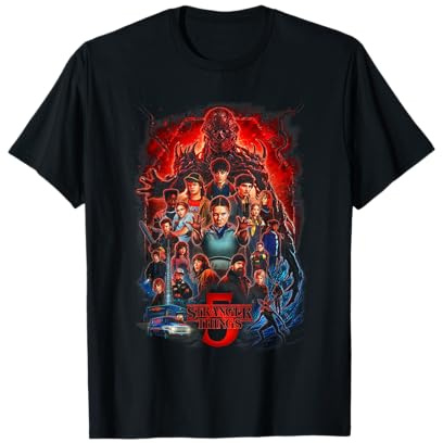 Stranger Things ST5 Poster Ufficialmente Autorizzato Maglietta