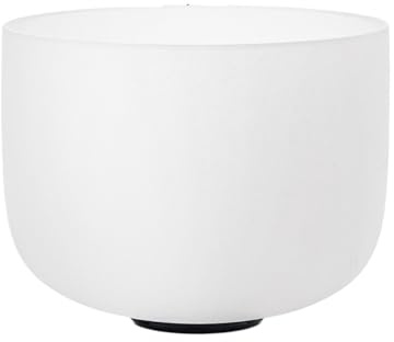 Klangskål i kvartskristall, sjungande skål 432 hz, 20 cm, för läkning, yoga, vibrationer, ljud, musikterapi, chakra-sjungande klockor för ljudläkning (440 Hz F NOTE)