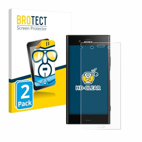 BROTECT (2 Stück Schutzfolie für Sony Xperia XZ1 Displayschutz Folie Ultra-Klar