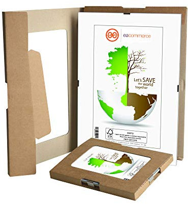 eacommerce Cornice a Giorno con Vetro SINTETICO e Retro in MDF per Stampe Foto Manifesti Portafoto da Parete (20x25 cm)