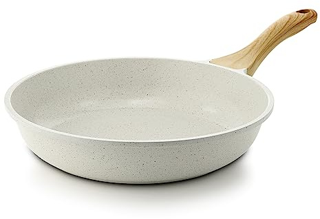 SENSARTE Nonstick Ceramic Frying Pan Skillet, 11 Inch Omelet Pan, Healthy Non Toxic Induction Compatible Egg Pan with Heat Resistant Handle, PTFE and PFAS-Free
