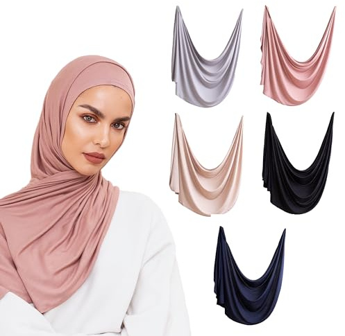 VOILE CHIC Slip-on Instant Premium Jersey Hijab Head Scarf Wrap for Muslim Women Made in Turkey