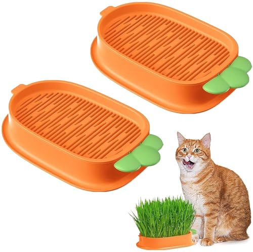 MEZOKUCEL Scatola Per Piantare Erba Per Gatti Vassoio Per Erba Per Gatti Vassoio Per La Germinazione Dei Semi Kit Coltivazione Erba Gatta Biologica Per Animali Domestici