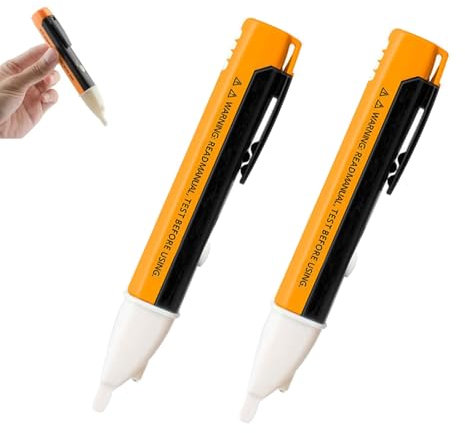 2 Pcs Electric Tester Pen, Voltage Pen, Voltage Tester Pen Tester Range 90v to 1000v with Led Flashlight Adjustable Sensitivity