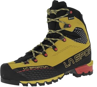 LA SPORTIVA Bergsskor, Trango Alpine GTX vattentäta och stabila bergstövlar för män med halkfri yttersula och nubuckläder, yttermaterial, GUL, 43 EU