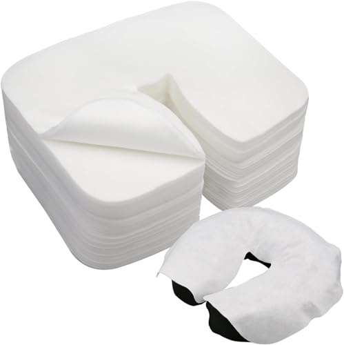 Lot de 500 housses jetables pour berceau facial - Qualité médicale - SPA - Housses d'appui-tête pour tables de massage - 37 x 27 cm (blanc)