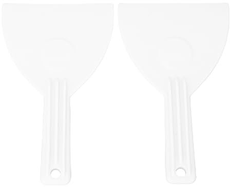 Nurnesy 2 Pcs de Mango de Larga Masa Raspador Conjunto | Raspadores Versátiles de Tazón para Hornear para Facilitar la Mezcla y la Porción | Ideal para Masa, Masa y Más | blancos