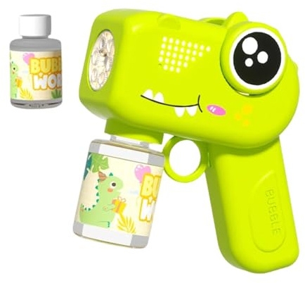 Máquina automática de Burbujas | Dispensador de jabón de Manos, Pistola de soplado, : la máquina de Burbujas con Aspecto de Dinosaurio y botón de Cola Permite un fácil manejo y fomenta el Juego