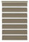 GARDINIA Doppelrollo zum Klemmen oder Kleben, Duo-Rollo ohne Bohren, Seitenzugrollo, Transparente und blickdichte Streifen, Mocca, 60 x 150 cm