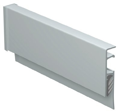 Art & More Klemmschiene, Wandklemmschiene, Klemmleiste, Aluschiene, Präsentation Inforail 200 cm Silber