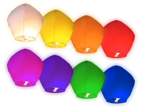 20 PZ SKY LANTERN LANTERNA CINESE CINESI VOLANTE MONGOLFIERA X MATRIMONIO MISTI