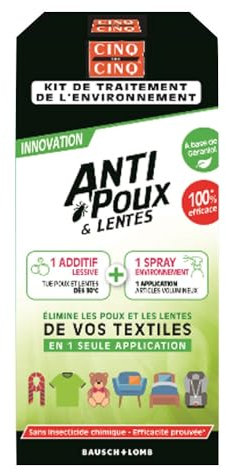Cinq sur Cinq Natura Anti-Poux et Lentes Kit de Traitement de l'Environnement