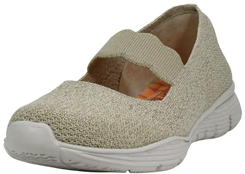 Skechers Seager Power Hitter Womens Mary Janes Casual Neutral UK 4.5