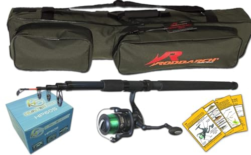 Hunter Pro Travel Sea Fishing Kit: 10ft Telescopic Rod, Reel & Holdall