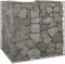 WIFESE Gabionenwand für Mülltonnen 110x100x110 cm Steinkorb Gabione Gabionen Hochbeet Gartenzaun Gabionenkorb Gabionen Zaun Gabionensäule Pflanzenwand Steingabionen Gabionenkörbe Verzinkter Stahl