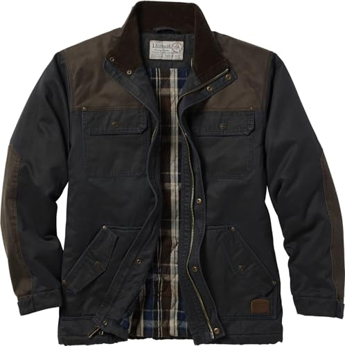 Legendary Whitetails Men's Chore Coat Tough as Buck Collection, Flannel Lined Barn & Field Workwear Jacket, Navy, M