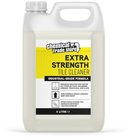 Chemical Trade Store - Limpiador de azulejos, solución de limpieza para suelos de cerámica, piedra natural, potente eliminación de suciedad, 5 litros