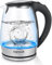 NMNGB Electric Kettles, 2200 Watts 1.8L, Fast Boil Glass Clear Kettle with Blue LED
